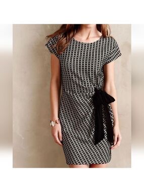 Anthropologie Saturday Sunday Isabel Side Bow Tie Knit Winter Dress XS
